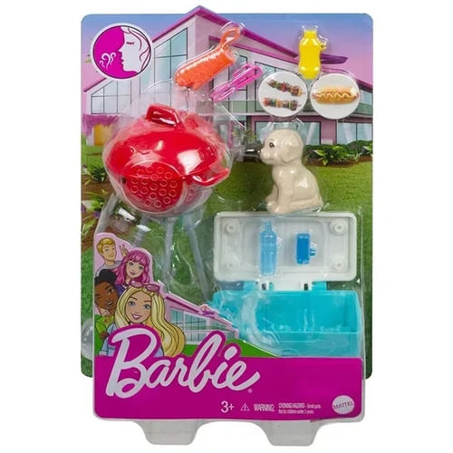 Boneca - Barbie Mini-Conjunto Pets - Churrasqueira (GRG75) MATTEL