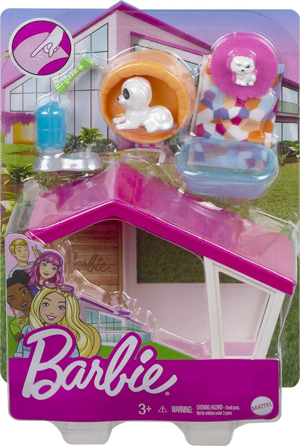 Cenário Barbie com Cachorrinhos de Estimação - GRG75 GRG78 - Mattel -  Dorémi Brinquedos