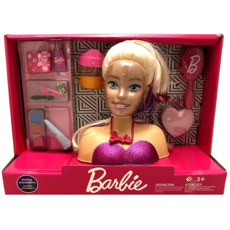 Barbie Styling Head Hair Boneca Para Maquiar - Pupee em Promoção