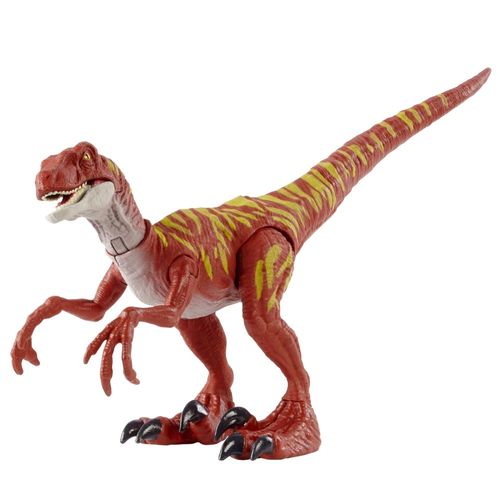 Figura Jurassic World - Velociraptor - Ataque Selvagem - Vermelho MATTEL