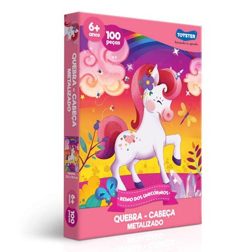 Quebra-cabeca metalizado Reino Dos Unicornios - 2573