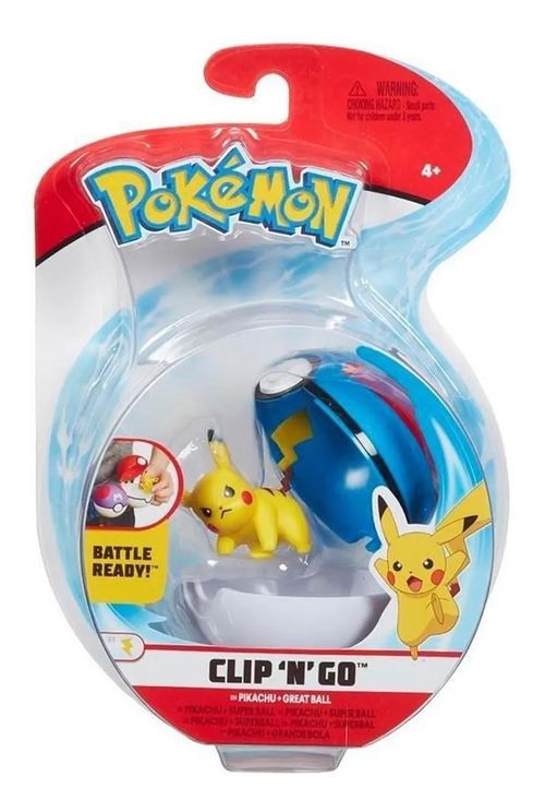 Boneco - Pokemon - Pikachu e Pokebola - 2606 SUNNY BRINQUEDOS