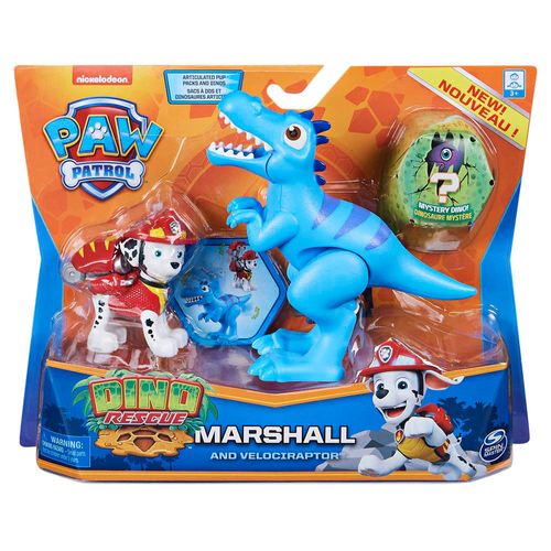 Patrulha Canina - Figuras Dino Sortidas - Marshall e Velociraptor SUNNY BRINQUEDOS