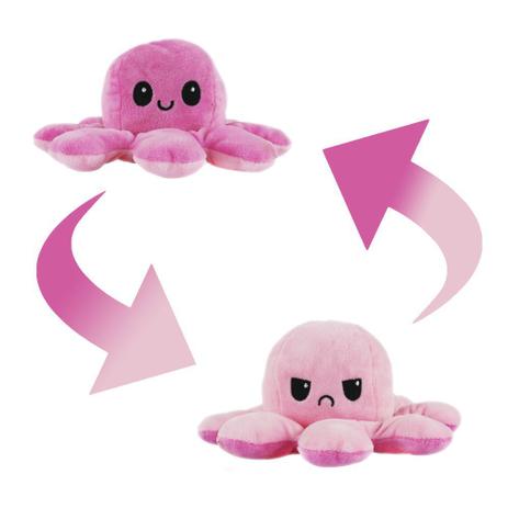 Pelucia - Polvo Reversivel 2 em 1 Pequeno - Rosa e Rosa Claro BBR