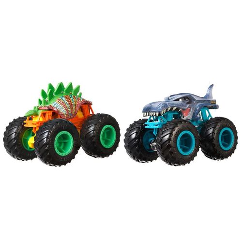 Hot Wheels - Conjunto de Veiculos Monster Trucks - Motosaurus Vs Mega Wrex MATTEL