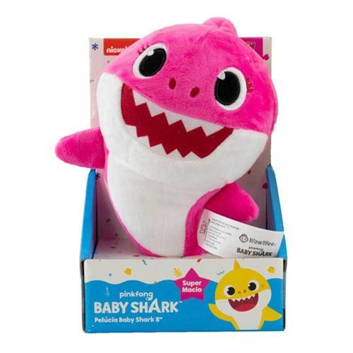 Baby Shark Pelucia 8- Super Macio -Rosa SUNNY BRINQUEDOS
