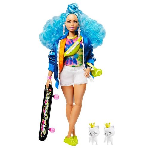 Barbie Extra Cabelo Azul com acessorios - Coroa -GRN27 MATTEL