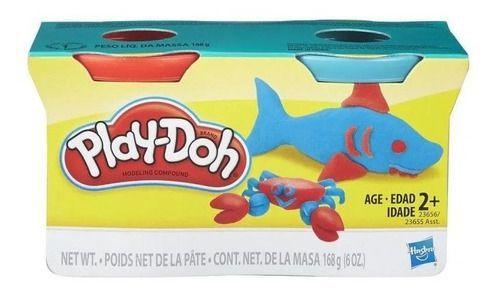 Massinha de Modelar - Play-Doh - Conjunto com 2 Cores - Vermelho e Azul Claro HASBRO