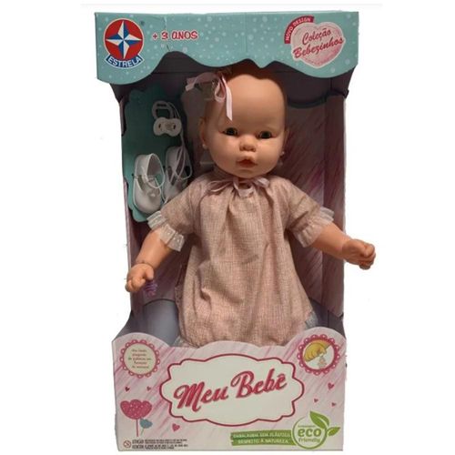 Boneca Meu Bebe - Vestido Lilas - 60cm - Colecao Bebezinhos ESTRELA