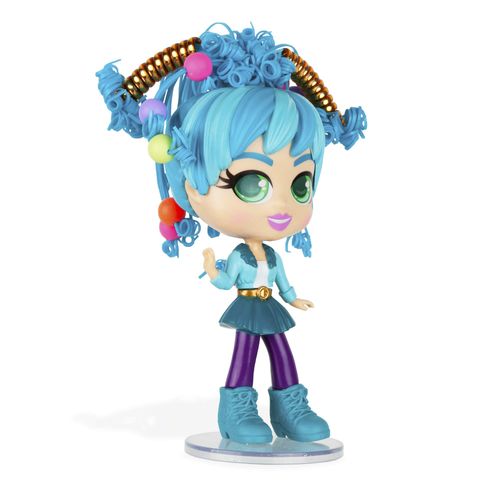 Boneca Curli Girls e Mascote - Azul NOVABRINK