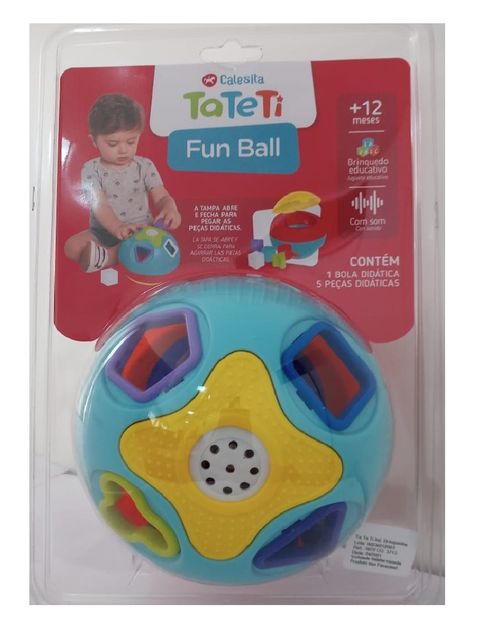 Fun Ball Brinquedo Educativo Com Som - Azul TA TE TI INDUSTRIA E