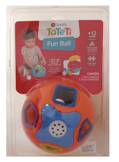 Fun Ball Brinquedo Educativo Com Som - Laranjado TA TE TI INDUSTRIA E