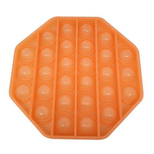 Pop-it - Brinquedo Infantil Aperta Pop Glitter - Octogono Laranja - 44065 TOYNG