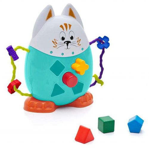 Amigo Pet Gatinho Formas Didaticas Para Encaixar Colorida - Azul TA TE TI INDUSTRIA E