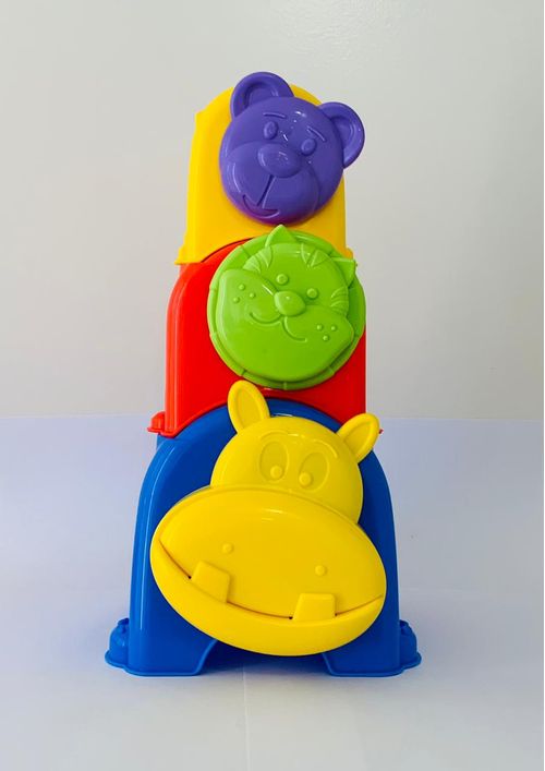 Anima Cubos Brinquedo Didatico - Hipopotamo - Amarelo TA TE TI INDUSTRIA E