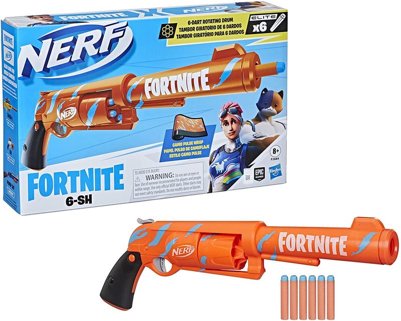 Lançador Nerf Fortnite Flare Accustrike Mega-Hasbro - QUEENSLAND STORE-  FANTASIAS ,PERUCAS E CABELOS NATURAIS