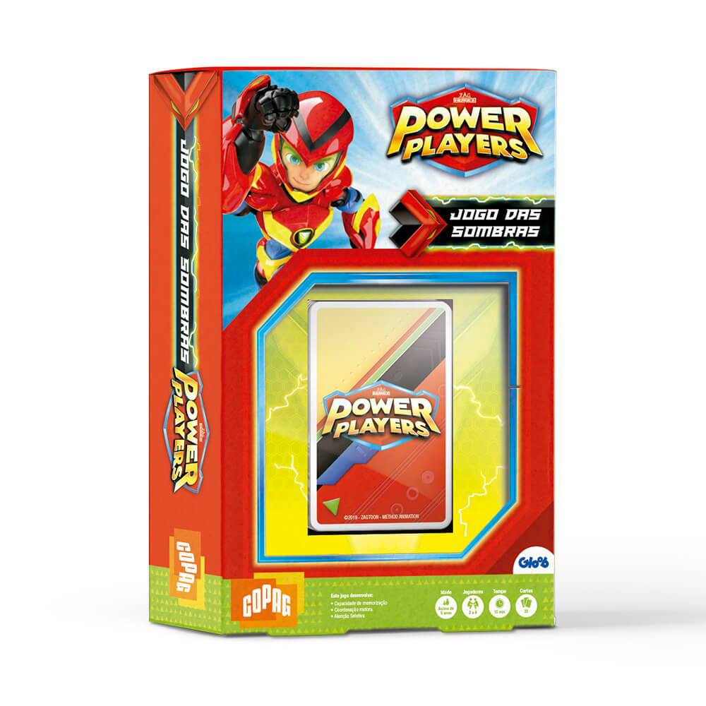 Box de Atividades - Power Players - Kit com Jogos - Cartas - Adesivos - Giz  de Cera - Copag