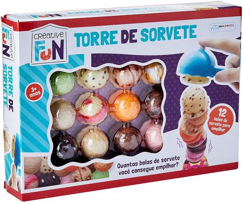 Creative Fun Torre de Sorvete Colorido Multikids - BR645