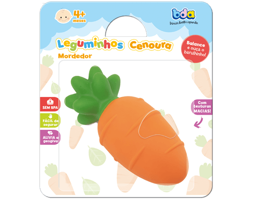 Mordedor Leguminhos Cenoura - Bda TOYSTER