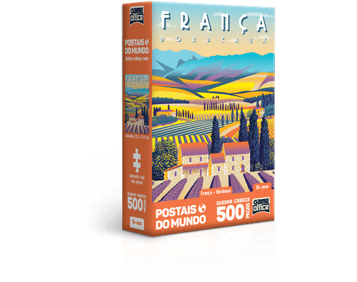 QC 500 Pecas Nano - Postais do Mundo - Franca Bordeaux - Game Office TOYSTER