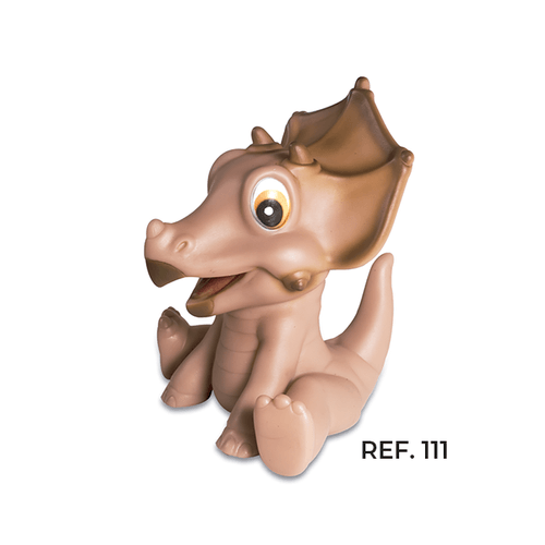 Colecao Dino Family - Triceraptos Baby - Marrom COMETA