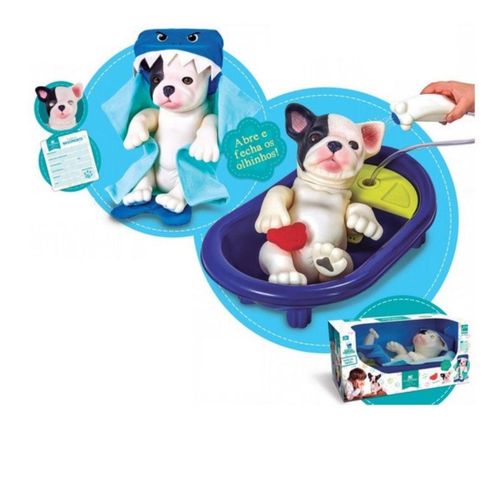 Colecao Bebe Pet - Hora Do Banho - Filhotinhos - Buldog ROMA JENSEN