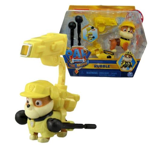 Figura Patrulha Canina Rubble e Lancador - 1909 SUNNY BRINQUEDOS