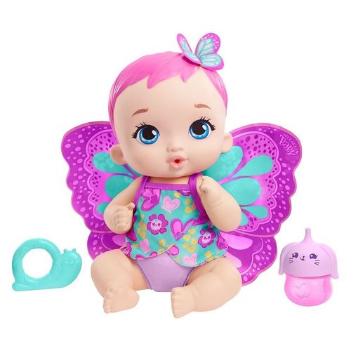Boneca My Garden Baby - Borboleta Faz Xixi   Cabelo Rosa - GYP09 MATTEL