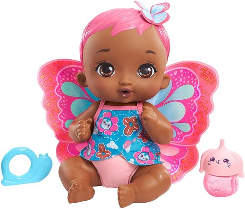 Boneca My Garden Baby - Borboleta Faz Xixi - Pink - Cabelo Rosa - GYP09 MATTEL