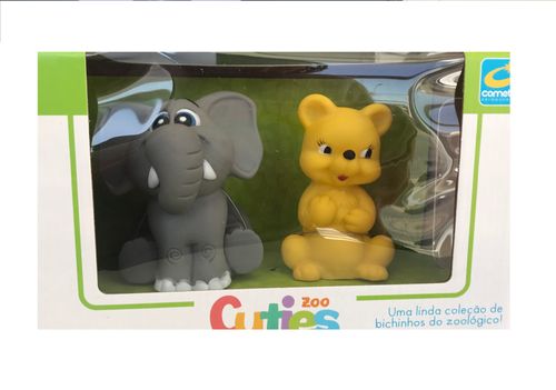 Colecao Cuties Zoo - Elefantinho e Urso COMETA