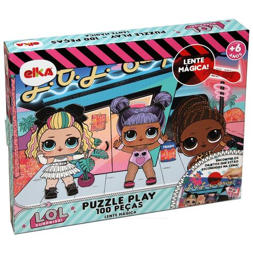 Puzzle Play - 100 Pecas - Lente Magica - LoL Surprise ELKA