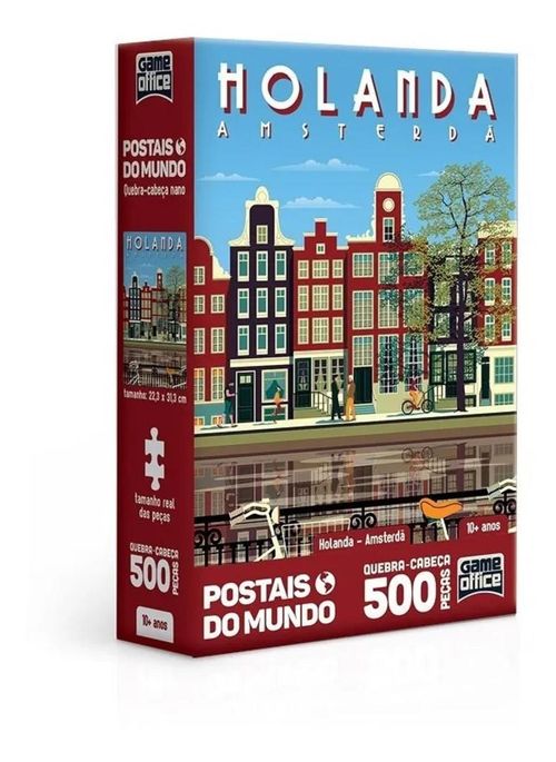 QC 500 Pecas Nano - Postais do Mundo - Holanda-Amsterda - Game Office TOYSTER