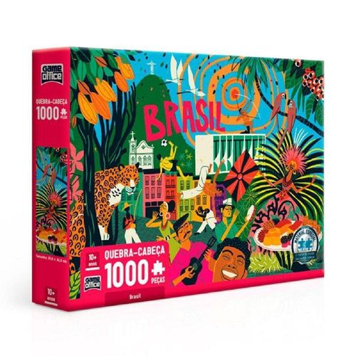 Quebra-Cabeca 1000 Pecas - Brasil - Game Office TOYSTER