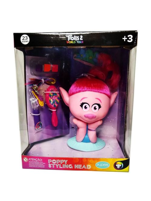 Busto Trolls - Poppy Styling Head - Pentear e Maquiar PUPEE BRINQUEDOS