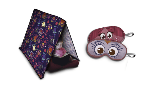 Tenda Trolls - Kit acampamento com barraca e tapa olhos PUPEE BRINQUEDOS