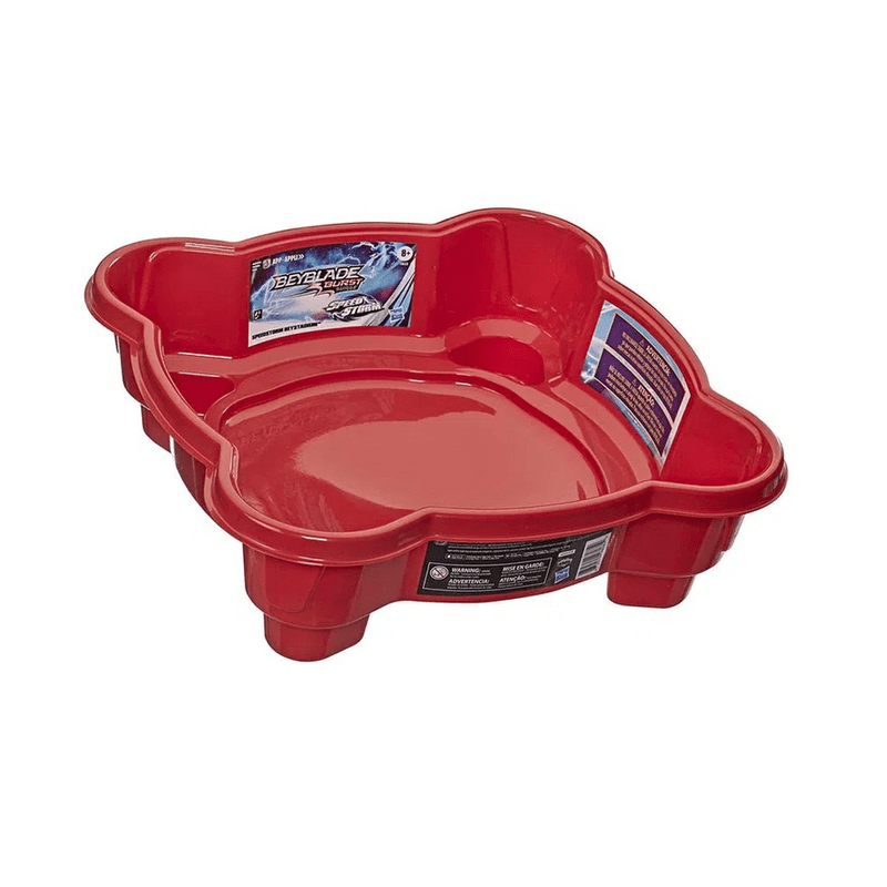 Batalha Beyblade Kit Com 4 Peões Mini Arena ul Ou Vermelha - Speed