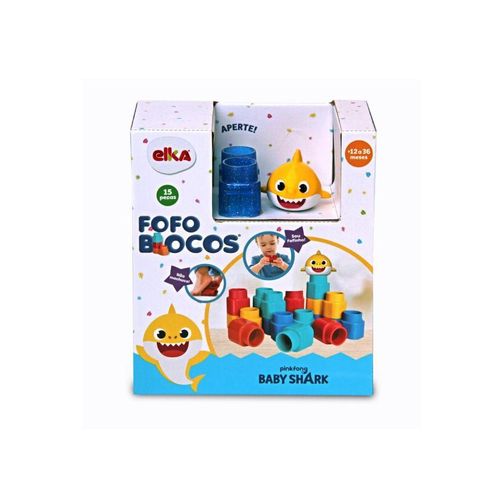 Fofo Blocos 15 Pecas - Baby Shark ELKA