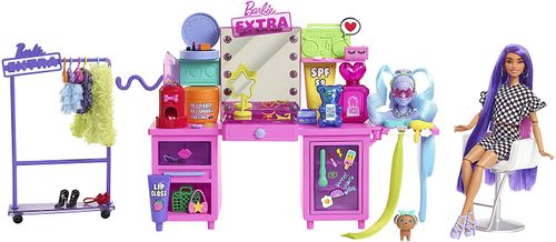 Boneca Barbie Extra com Cenario - Penteadeira Fashion - GYJ70 MATTEL