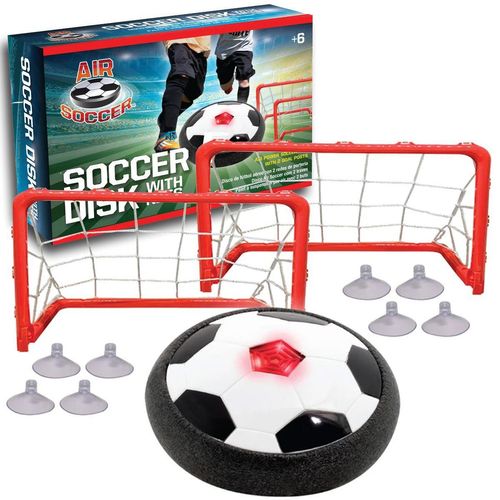 Brinquedo Kit Air Soccer Futebol Disco Flutuante com Traves e LED Soccer Disk - 8681 FUTEBOL E MAGIA COME
