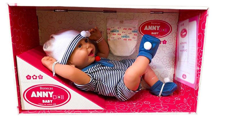 Boneca Bebê Reborn Baby Reborn Anny Doll Menino - 2440 - Cotiplás