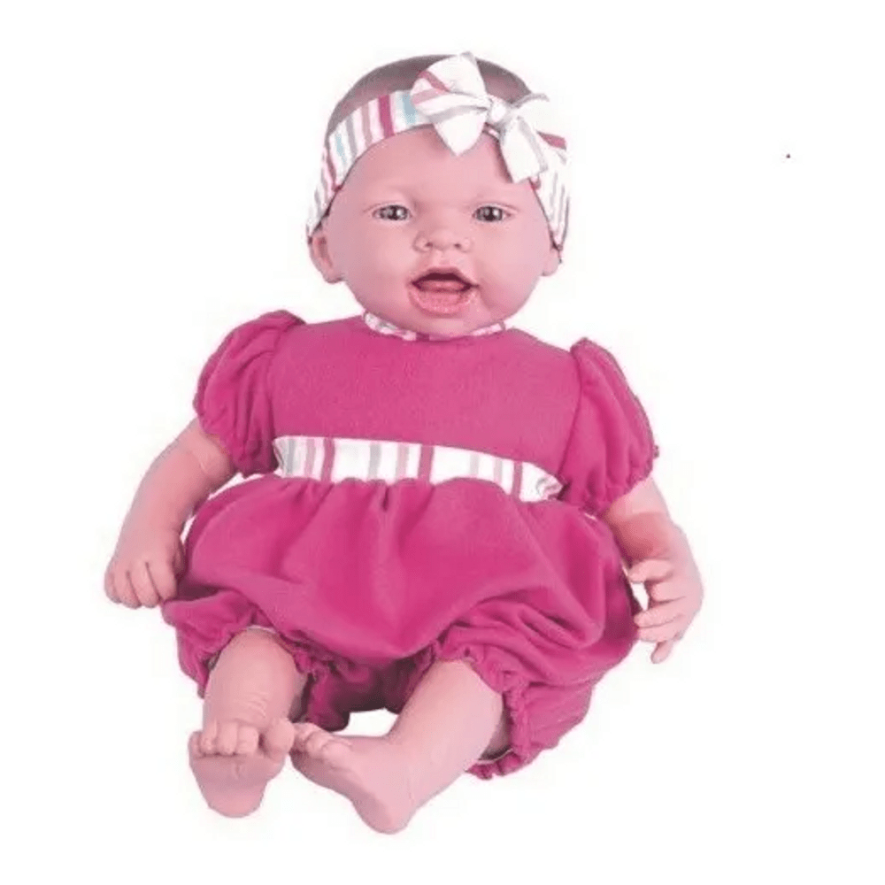 Boneca Bebê Reborn 45 cm Feita À Mão Com Roupinha Pink - Ifcat ToyStore