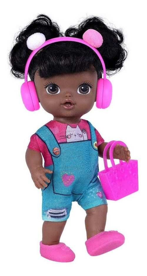 Boneca Baby Colection Influencer - Negra - 476 SUPER TOYS