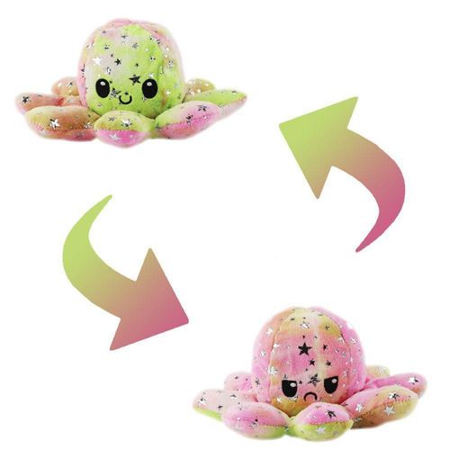 Pelucia Polvo do Humor Reversivel Tie Dye - Verde Fluorescente BBR