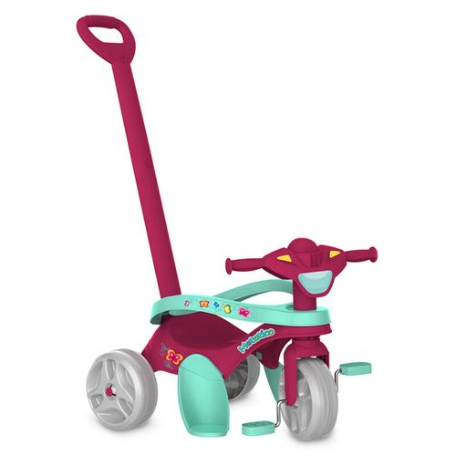 TRICICLO MOTOTICO® PASSEIO e PEDAL (ROSA) BANDEIRANTE