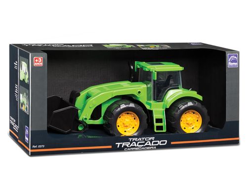 Trator Tracado Roma Pa Carregadeira com Cabine de Acrilico - Verde ROMA JENSEN