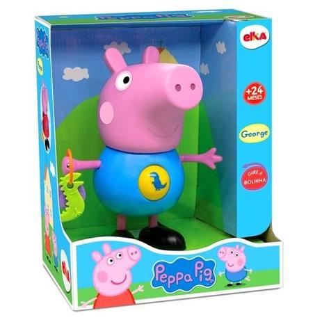 Boneco Brinquedo Infantil Peppa Pig George com Atividades - Elka