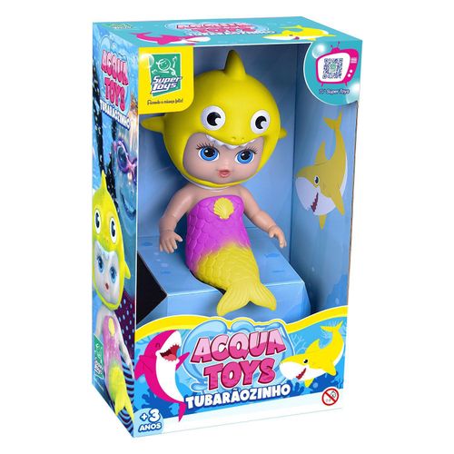 Boneca Bebe Acqua Toys Tubaraozinho - Amarelo - 477 SUPER TOYS