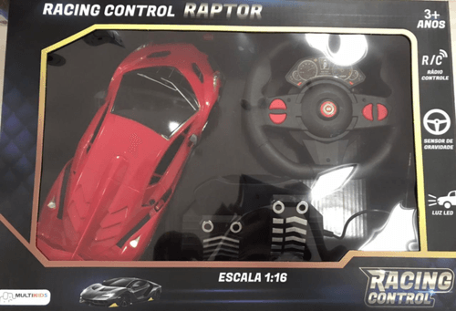 Carrinho De Controle Remoto Vermelho Racing Control Raptor - BR1336 MULTIKIDS