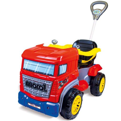 Carrinho de Passeio ou Pedal com Empurrador Truck - Vermelho - MARAL