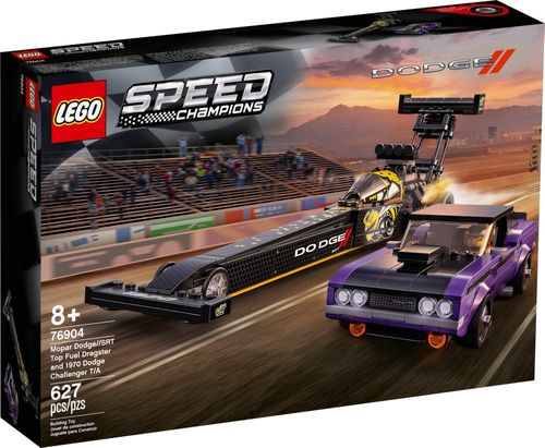Blocos de Montar - Lego Speed Champions - Mopar Dodge//SRT Top Fuel Dragster e 1970 Dodge Challenger T/A LEGO DO BRASIL